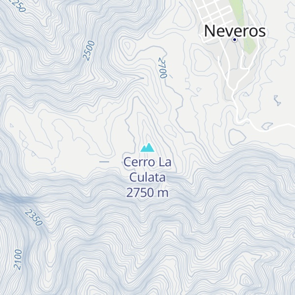 Map of Cerro La Culata