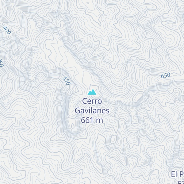 Map of Cerro Gavilanes