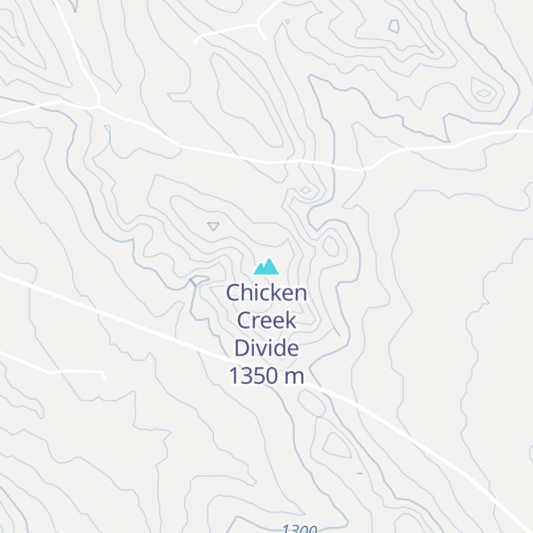 Map of Chicken Creek Divide