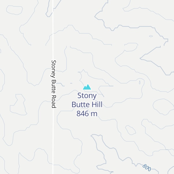 Map of Stony Butte Hill