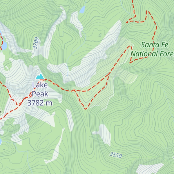 Map of Penitente Peak