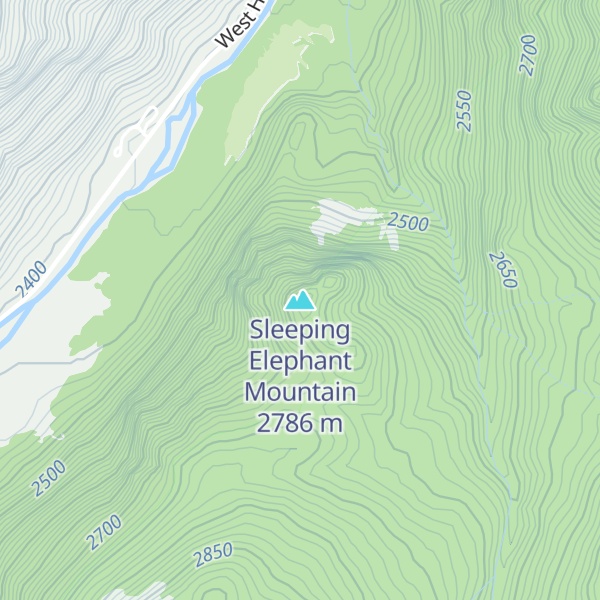 Map of Sleeping Elephant Mountain