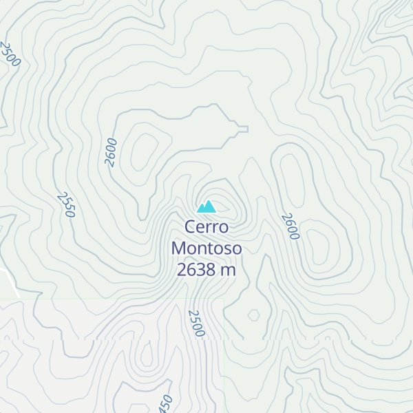 Map of Cerro Montoso