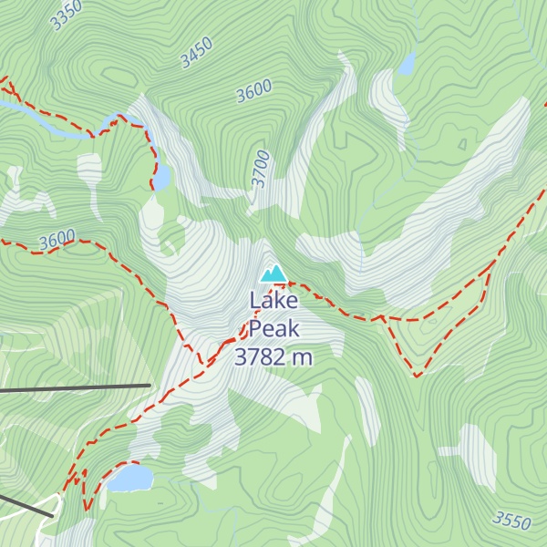 Map of Lake Peak