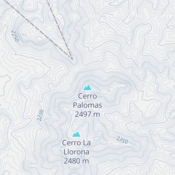 Map of Cerro Palomas