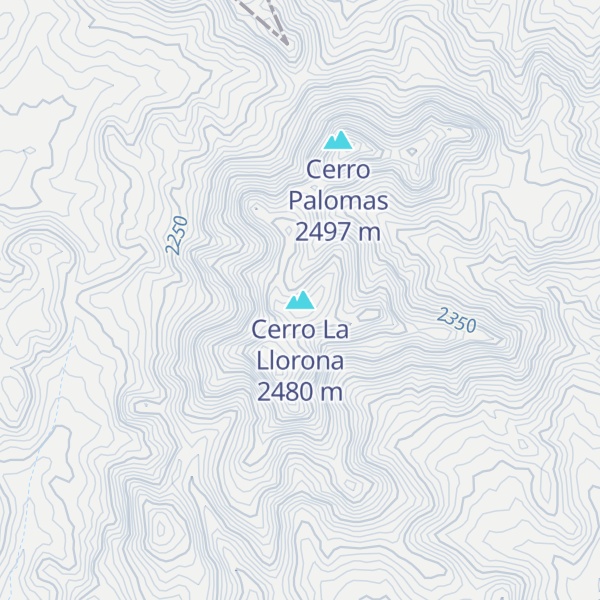 Map of Cerro La Llorona