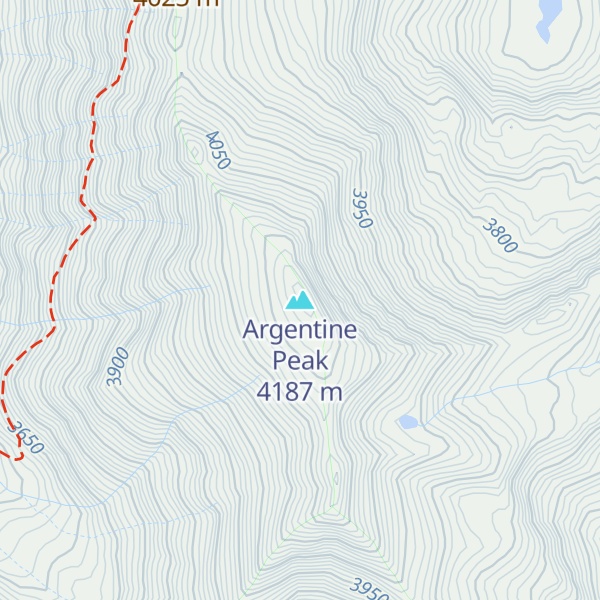 Map of Argentine Peak