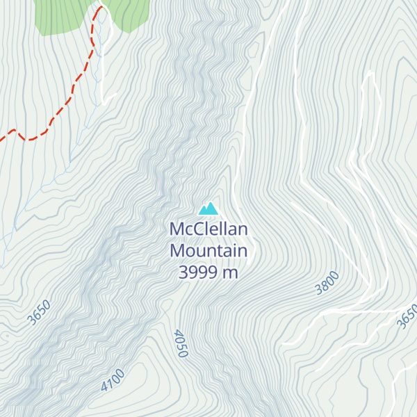 Map of McClellan Mountain