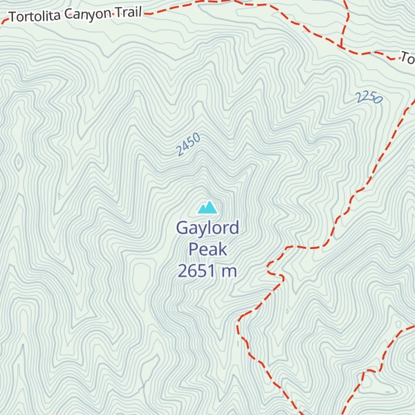 Map of Gaylord Peak