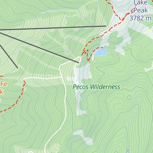 Map of Tesuque Peak