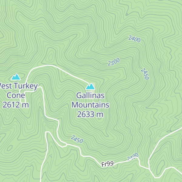 Map of Gallinas Peak