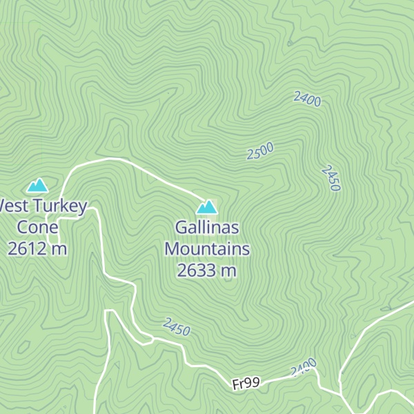 Map of Gallinas Mountains
