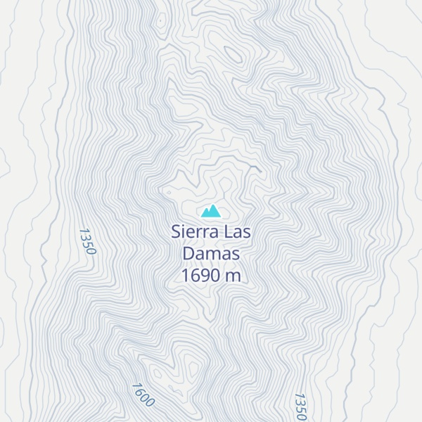 Map of Sierra Las Damas
