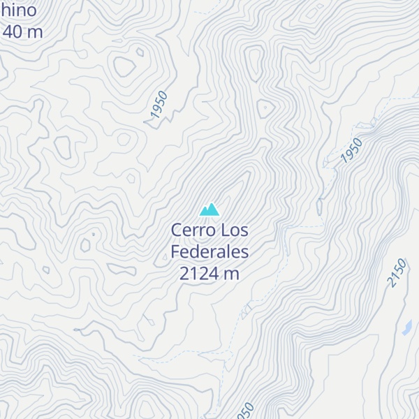 Map of Cerro Los Federales