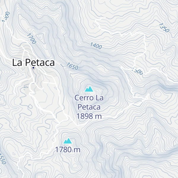 Map of Cerro La Petaca