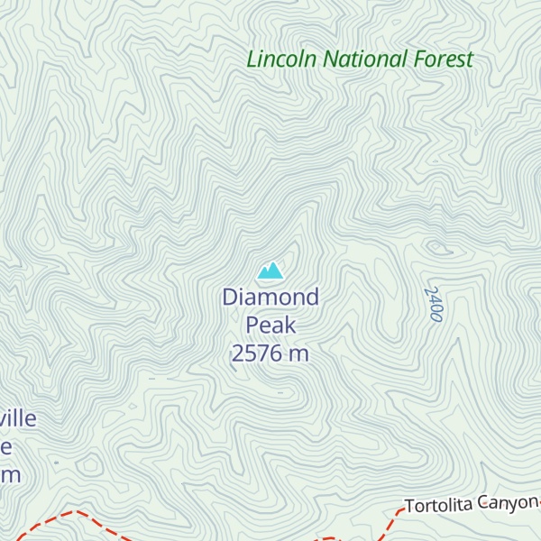 Map of Diamond Peak