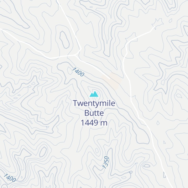 Map of Twentymile Butte