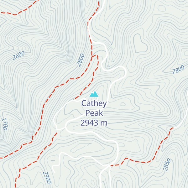 Map of Cathey Peak