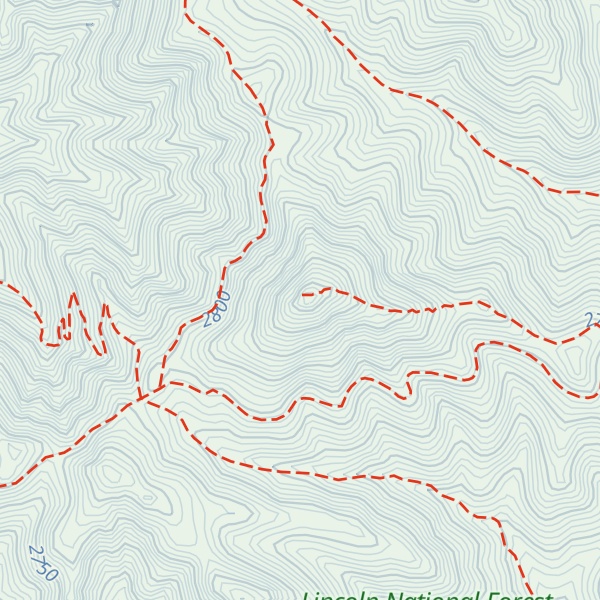 Map of Nogal Peak