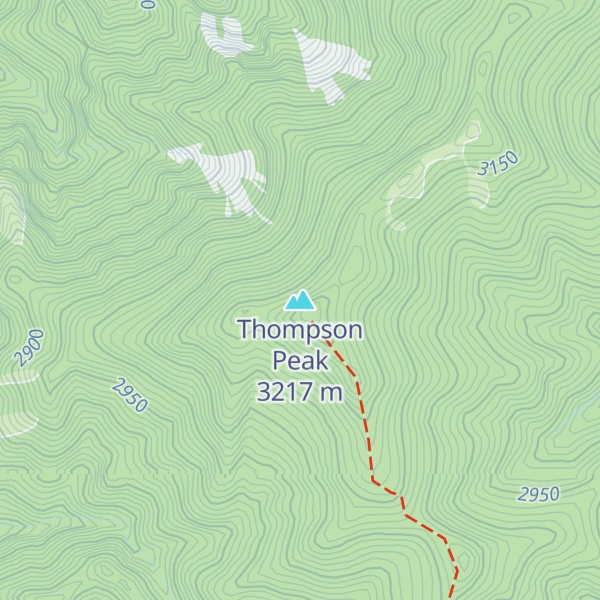 Map of Thompson Peak