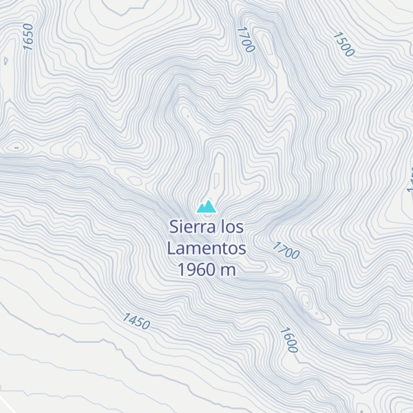 Map of Sierra los Lamentos
