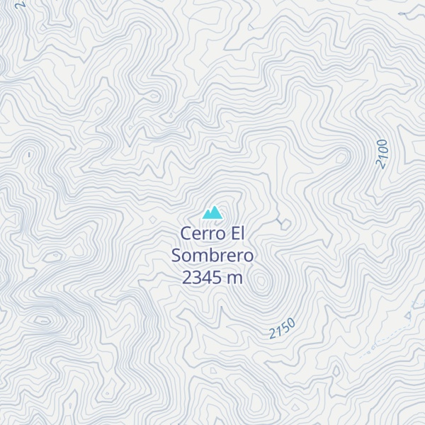 Map of Cerro El Sombrero