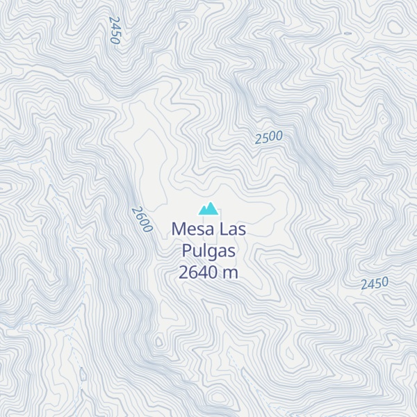 Map of Mesa Las Pulgas