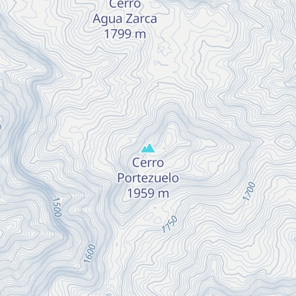 Map of Cerro Portezuelo