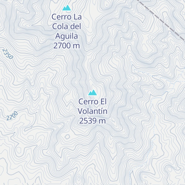 Map of Cerro El Volantín