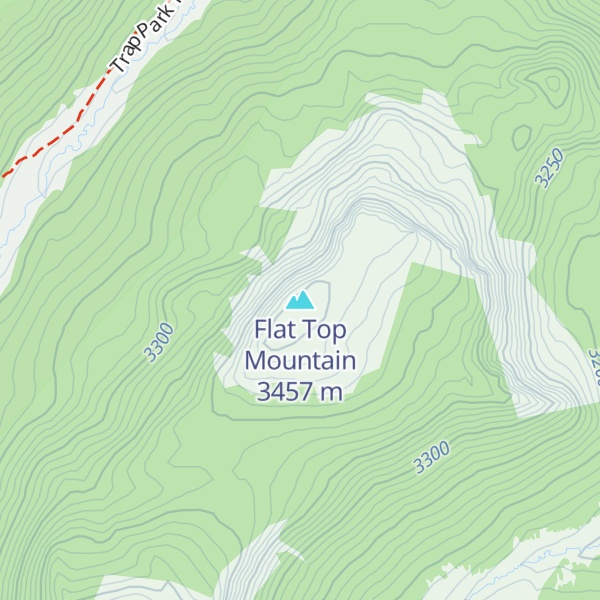 Map of Flat Top Mountain