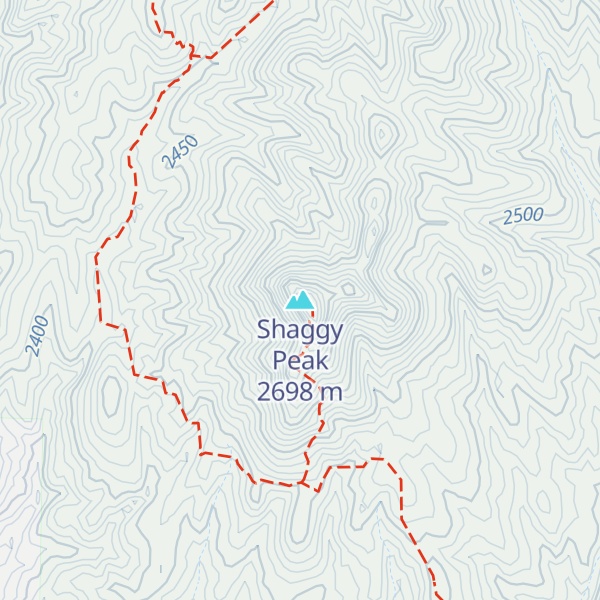 Map of Shaggy Peak