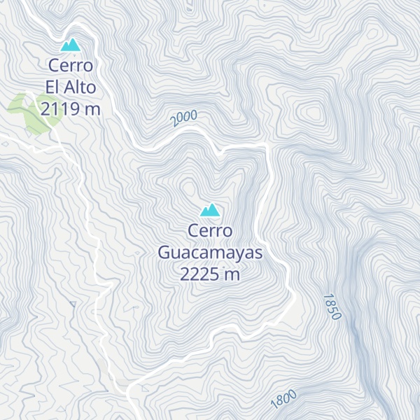 Map of Cerro Guacamayas