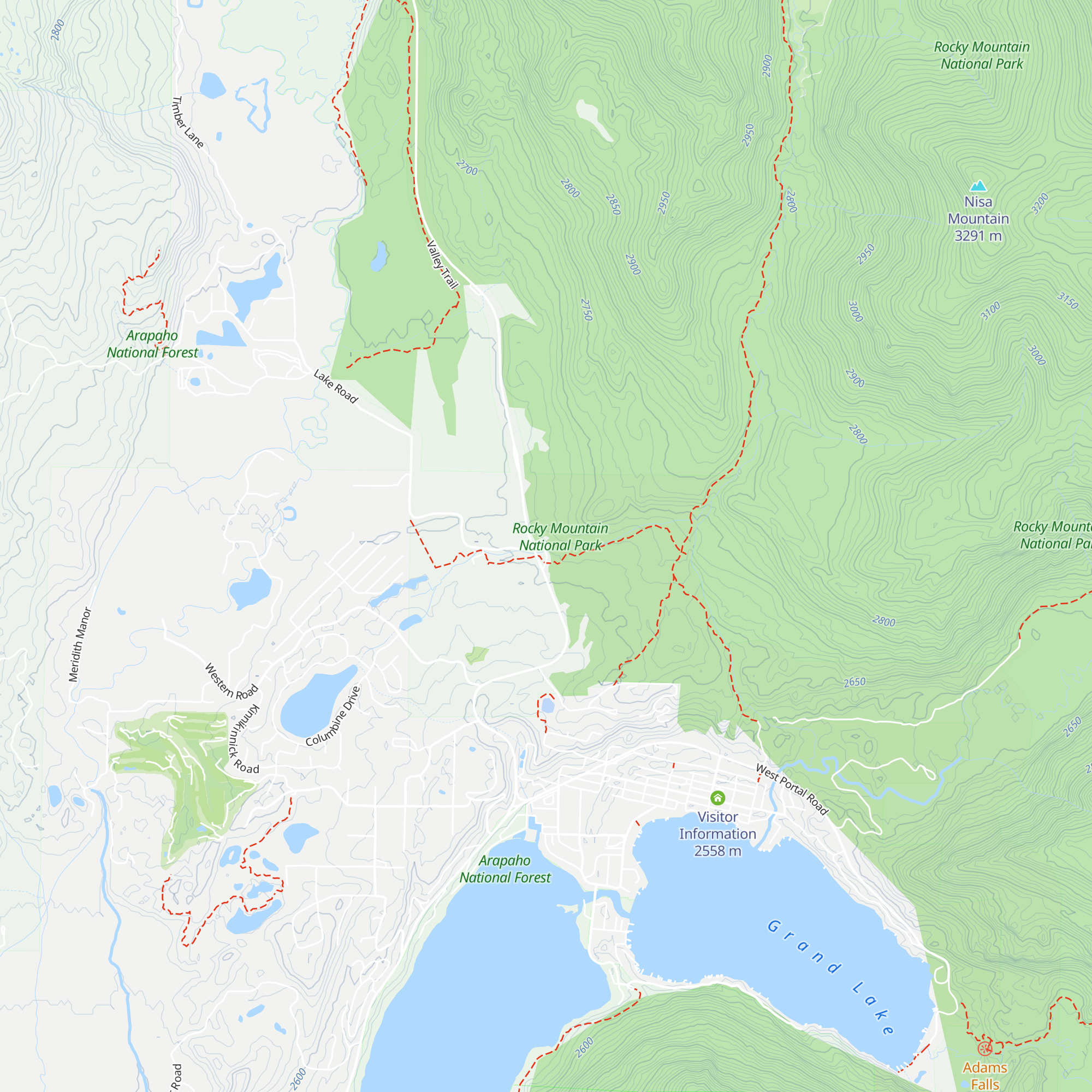 Kawuneeche Visitor Center map