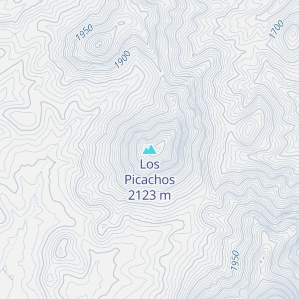 Map of Los Picachos