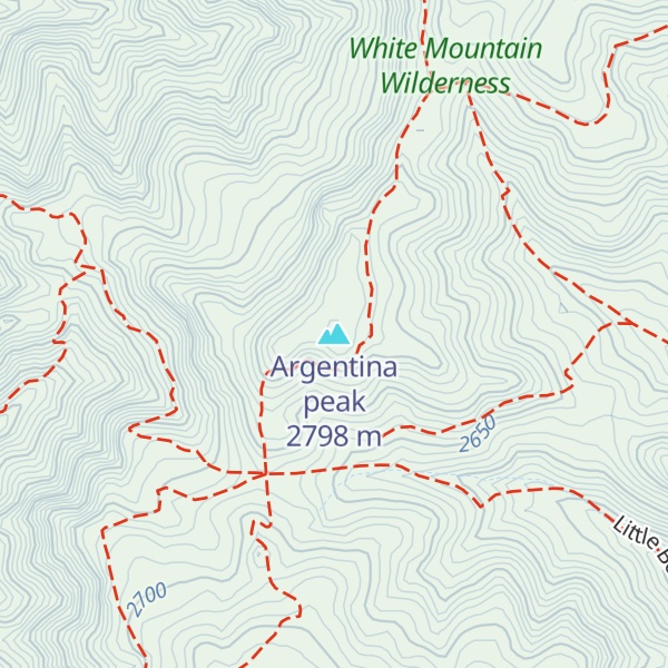 Map of Argentina peak