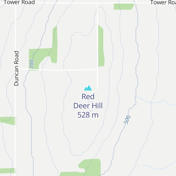 Map of Red Deer Hill