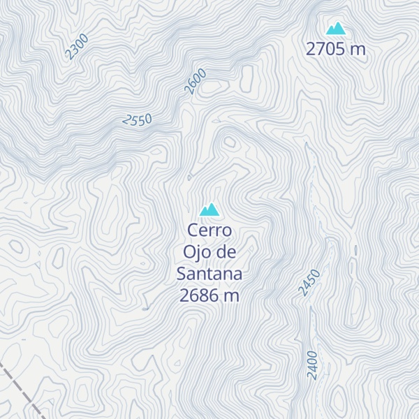 Map of Cerro Ojo de Santana