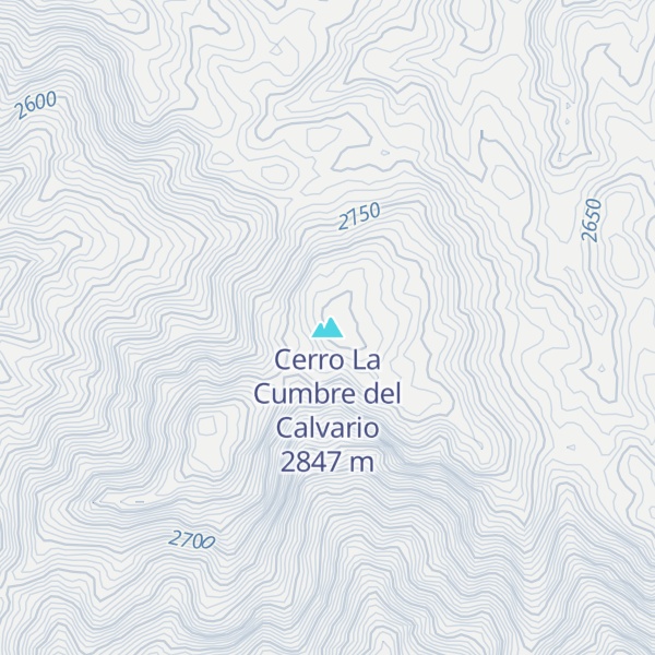 Map of Cerro La Cumbre del Calvario