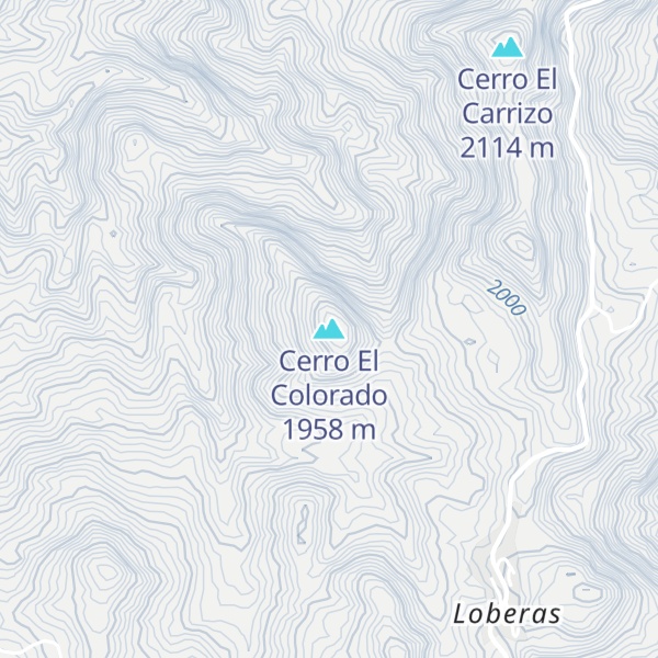 Map of Cerro El Colorado