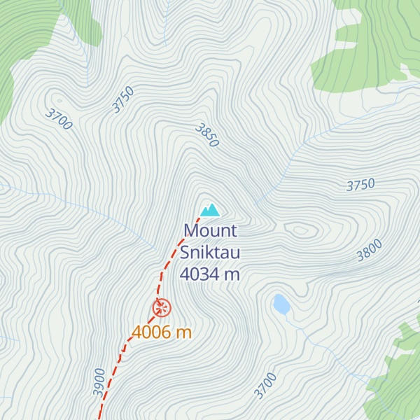 Map of Mount Sniktau