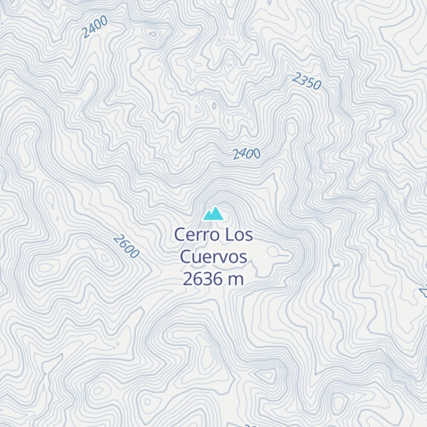 Map of Cerro Los Cuervos