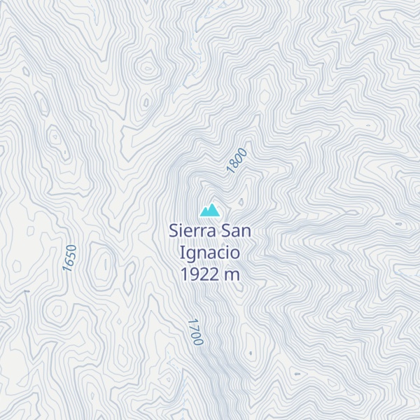 Map of Sierra San Ignacio