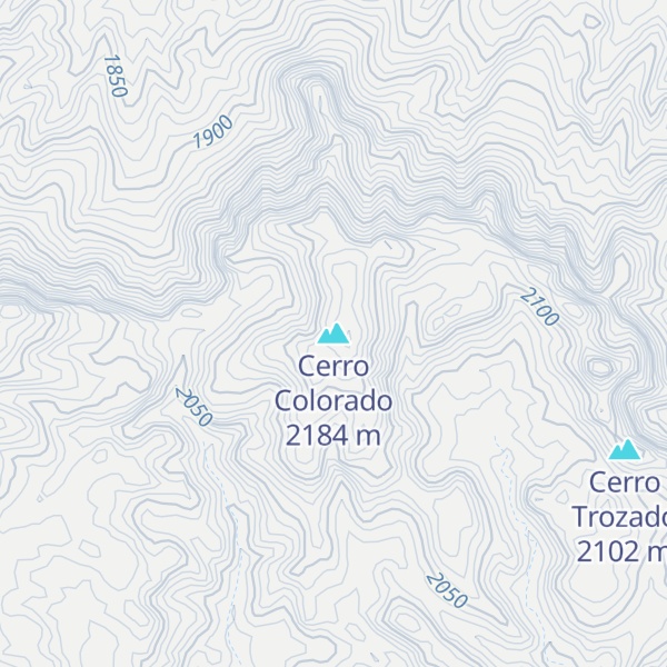 Map of Cerro Colorado
