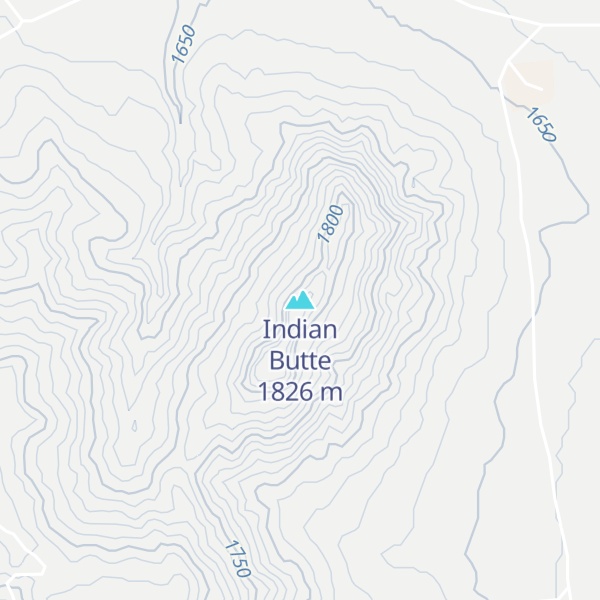 Map of Indian Butte