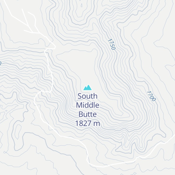 Map of South Middle Butte