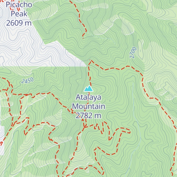 Map of Atalaya Mountain