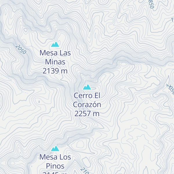 Map of Cerro El Corazón