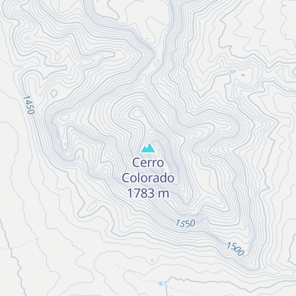 Map of Cerro Colorado