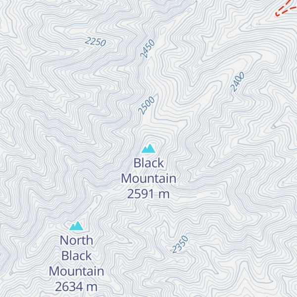 Map of Black Mountain