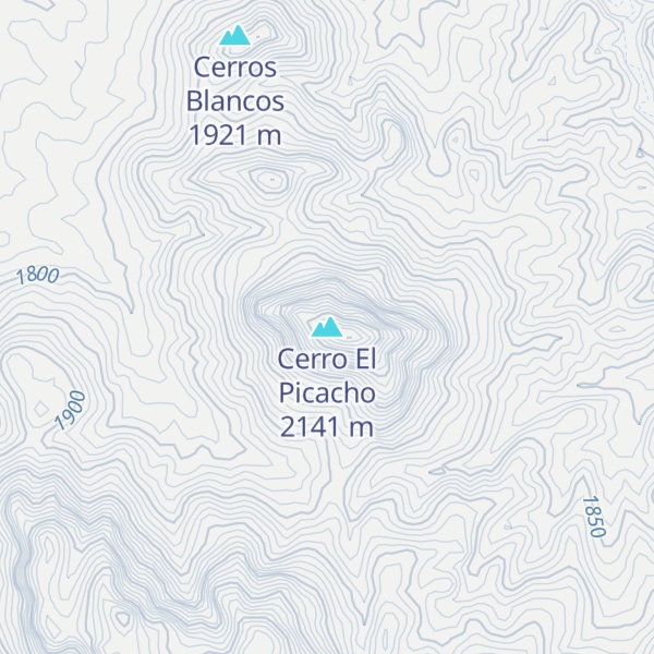 Map of Cerro El Picacho